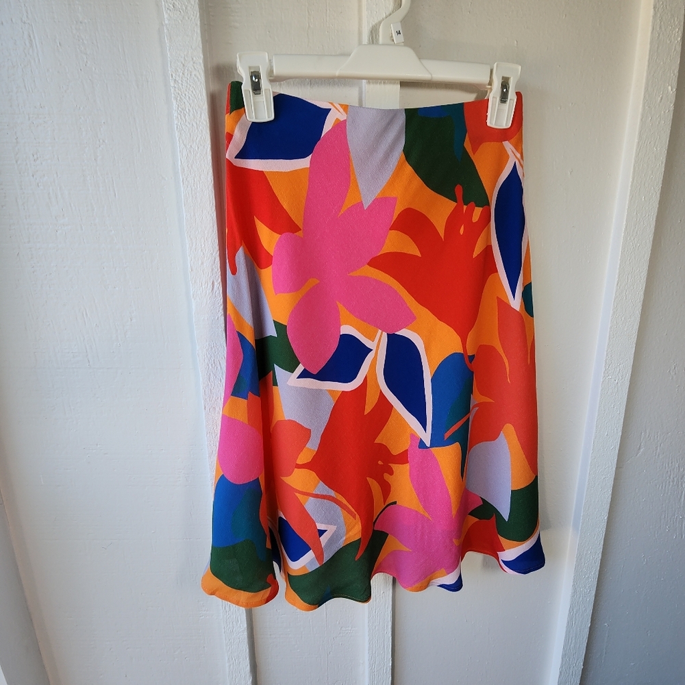 Anthropologie X Sisters Gulassa Caterina Skirt Colorblock Floral Size XS